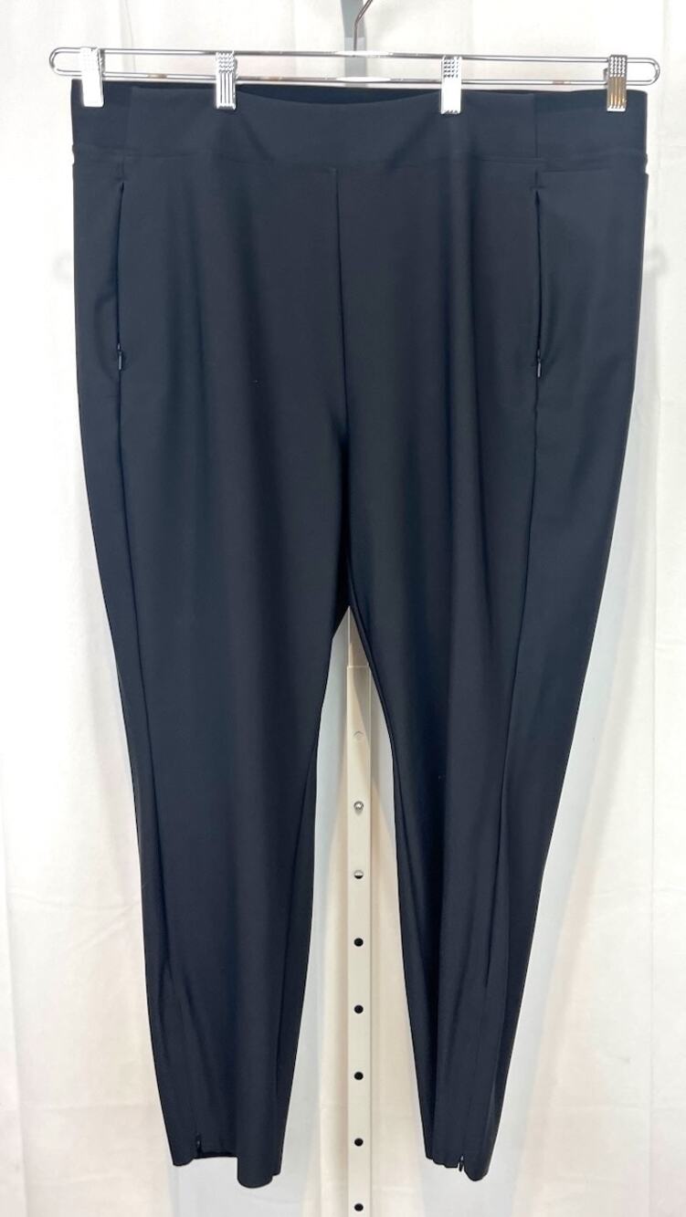 ATHLETA Stellar Tight 982974 Pull On Zip Ankle Stretch Pockets Black 24 Plus